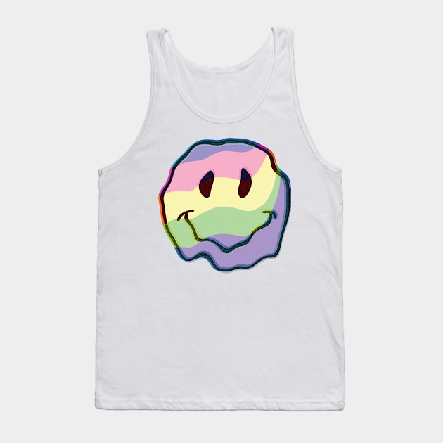 Colorful melting smiley face Tank Top by Nikamii